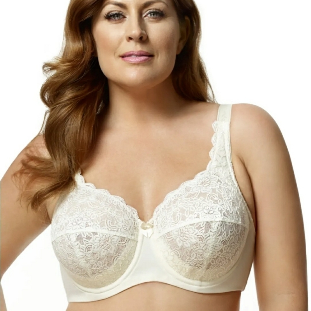 Sz 44i Ivory Elila Isabella Ivory Lace Full Coverage Bra